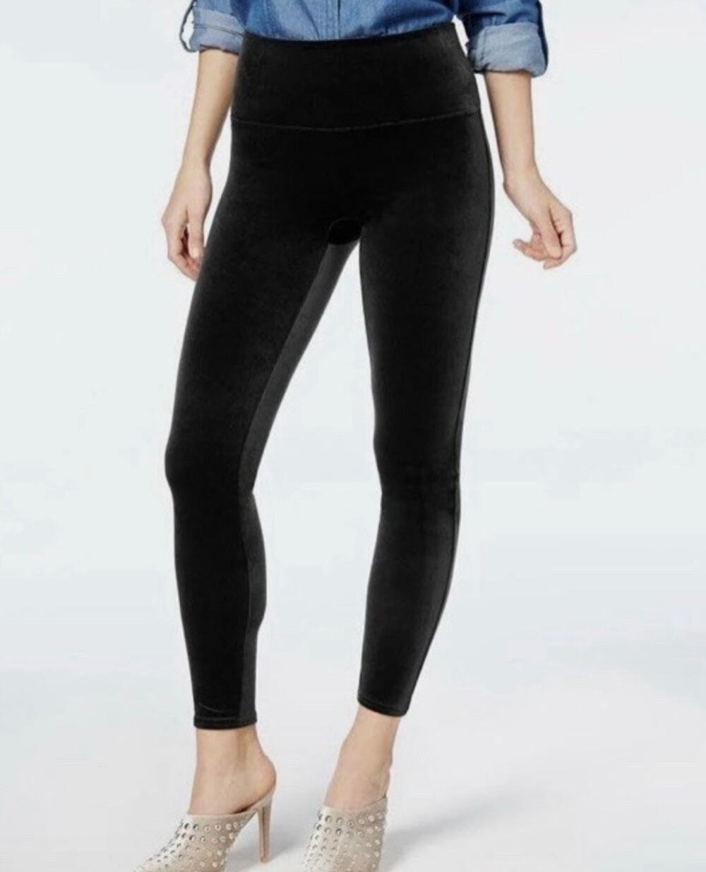 Spanx Women's Velvet Leggings Black Size L